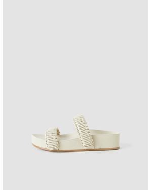 JOSEPH Isha Braided Leather Sandals - Natural