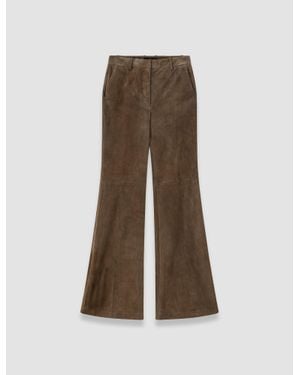 JOSEPH Tafira Suede Stretch Pants - Natural