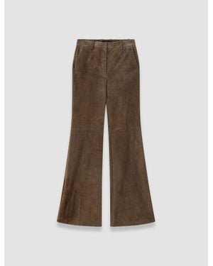 JOSEPH Tafira Suede Stretch Pants - Natural