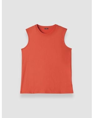 JOSEPH Cotton Silk Jersey Tank Top - Red