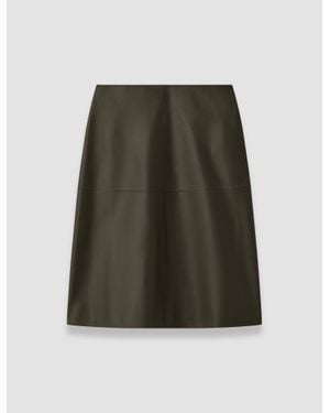 JOSEPH Niven Soft Nappa Leather Skirt - Green