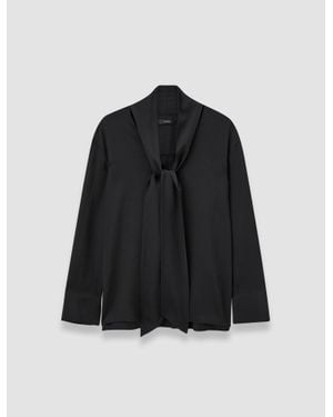 JOSEPH Adele Light Crepe Blouse - Black