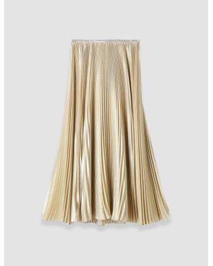 JOSEPH Essai Lamé Silk Skirt - White