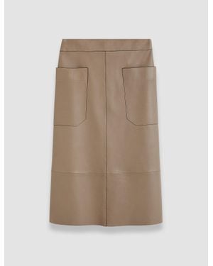 JOSEPH Blomfield Nappa Leather Skirt - Natural