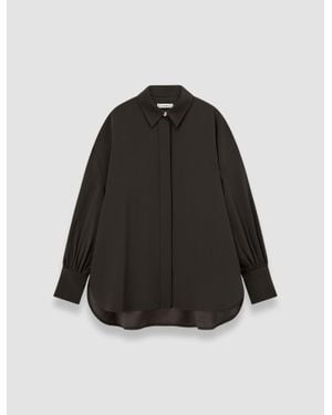 JOSEPH Camilia Satin Twill Blouse - Black