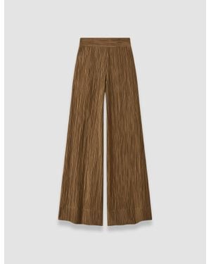 JOSEPH Selene Fluid Crinkle Pants - Brown