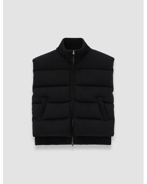 JOSEPH Knitted Down Puffer Gilet - Black