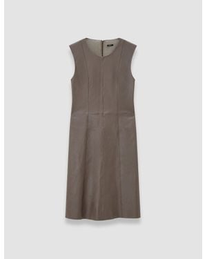 JOSEPH Heidi Leather Stretch Dress - Brown