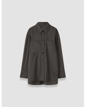 JOSEPH Herold Light Wool Tailoring Shirt - Grey