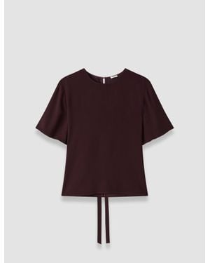 JOSEPH Atheris Crepe Blouse - Red