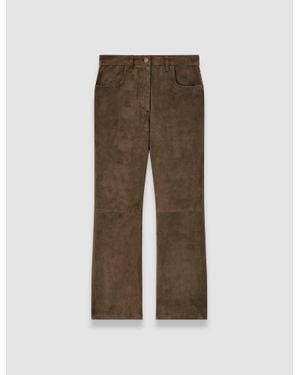 JOSEPH Duke Suede Stretch Pants - Natural