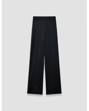 JOSEPH Dijon Silk Satin Pants - Black