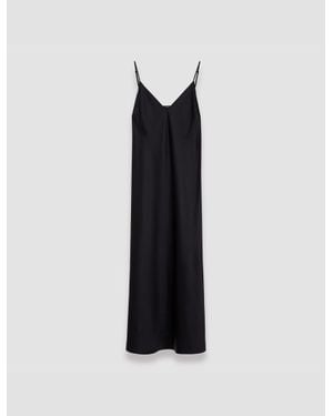 JOSEPH Silk Satin Clea Dress - Black