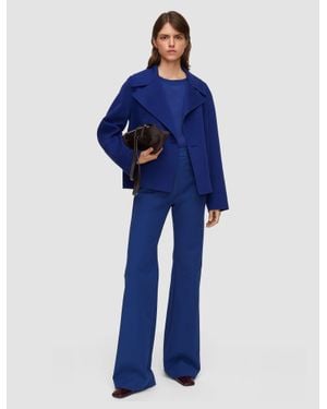 JOSEPH Rollet Light Double Face Wool Jacket - Blue