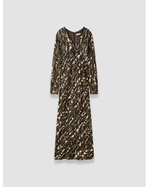 JOSEPH Adore Printed Crinkle Dress - White