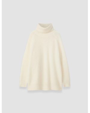 JOSEPH Meslay Brushed Wool Sweater - White