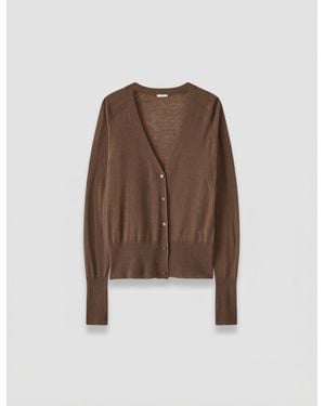 JOSEPH Nisus Cashair Cardigan - Brown