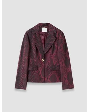 JOSEPH Birch Naia Twill Snake Blazer - Purple