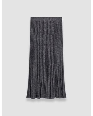 JOSEPH Lurex Knit Skirt - Gray