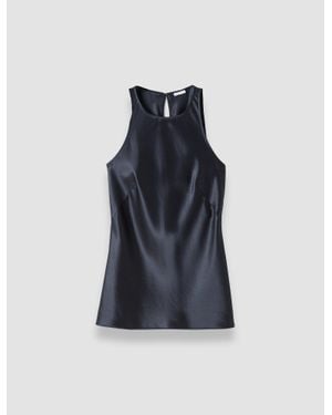 JOSEPH Ritz Double Satin Top - Blue