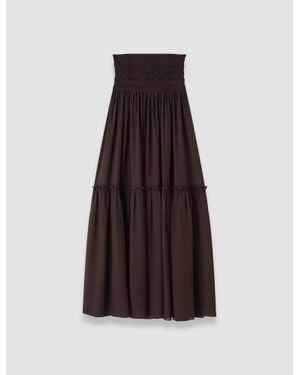 JOSEPH Folia Textured Silk Skirt - Black