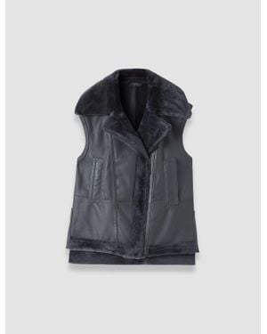 JOSEPH Marc Soft Shearling Gilet - Blue