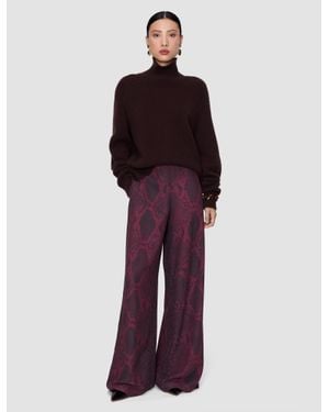 JOSEPH Rita Naia Twill Snake Pants - Red