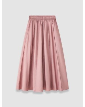 JOSEPH Manar Cotton Sateen Skirt - Pink
