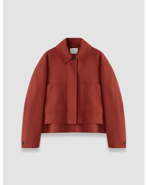 JOSEPH Kalaa Light Double Face Wool Jacket - Red