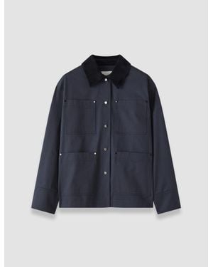 JOSEPH Athos Cotton Jacket - Blue
