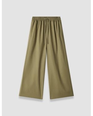 JOSEPH Thurla Light Cotton Pants - Green