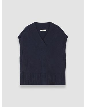 JOSEPH Mena Pure Cashmere Vest - Blue