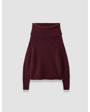 JOSEPH Bee Brushed Wool Sweater - Red