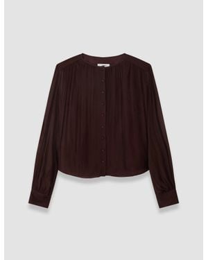 JOSEPH Elisa Silk Chiffon Blouse - Red