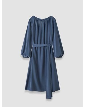 JOSEPH Cupid Crepe De Soie Silk Dress - Blue