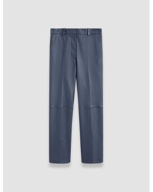 JOSEPH Coleman Leather Stretch Pants - Blue