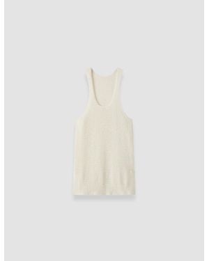 JOSEPH Nahra Open Cotton Knit Dress - White