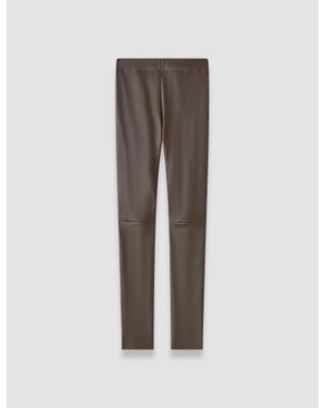 JOSEPH Leather Stretch Leggings - Brown