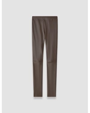 JOSEPH Leather Stretch Leggings - Brown