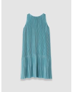 JOSEPH Rida Pleated Satin Dress - Blue