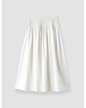 JOSEPH Leonie Cotton Sateen Skirt - White