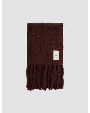 JOSEPH Kai Fluffy Bouclé Scarf - Purple