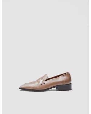 JOSEPH Leather Penny Loafers - White