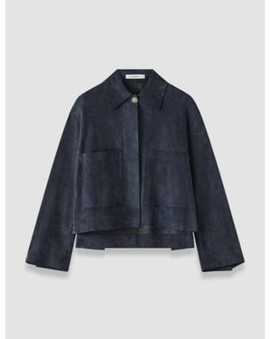 JOSEPH Aitna Light Suede Jacket - Blue