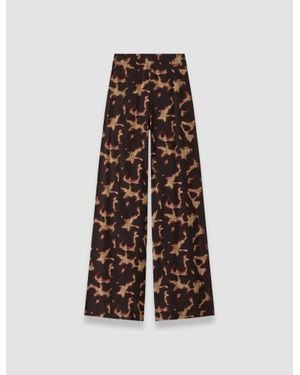 JOSEPH Rihani Tortoiseshell Crepe Pants - White