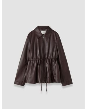 JOSEPH Tullia Soft Nappa Leather Jacket - Brown