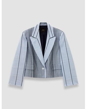 JOSEPH Berlier Embroidered Stripes Jacket - Blue