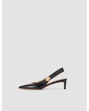 JOSEPH Cleo Patent Leather Slingbacks - White