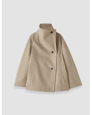 JOSEPH Isaia Wool Blend Coat - Natural