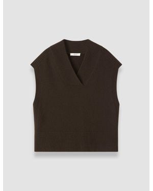 JOSEPH Mena Pure Cashmere Vest - Black